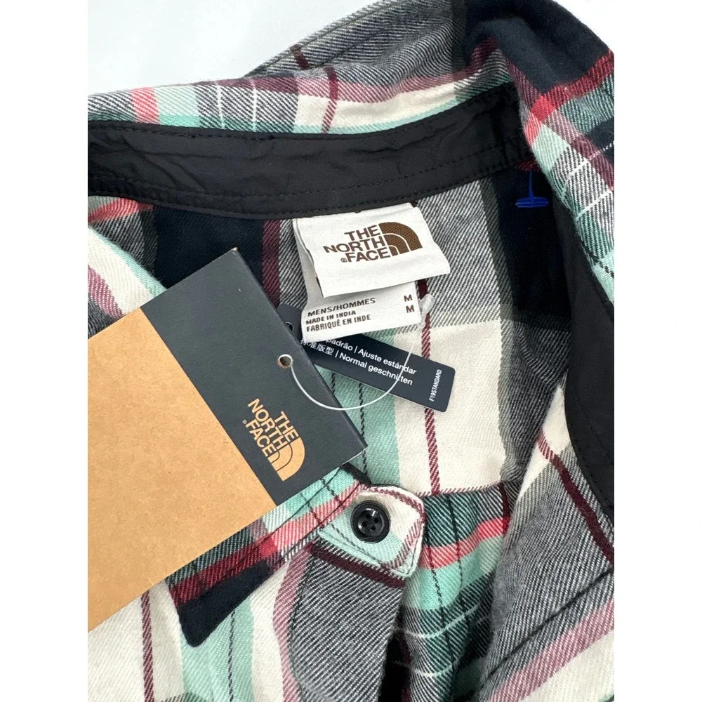 The North Face Arroyo LW Flannel Shirt Mens Medium Green Black Plaid
